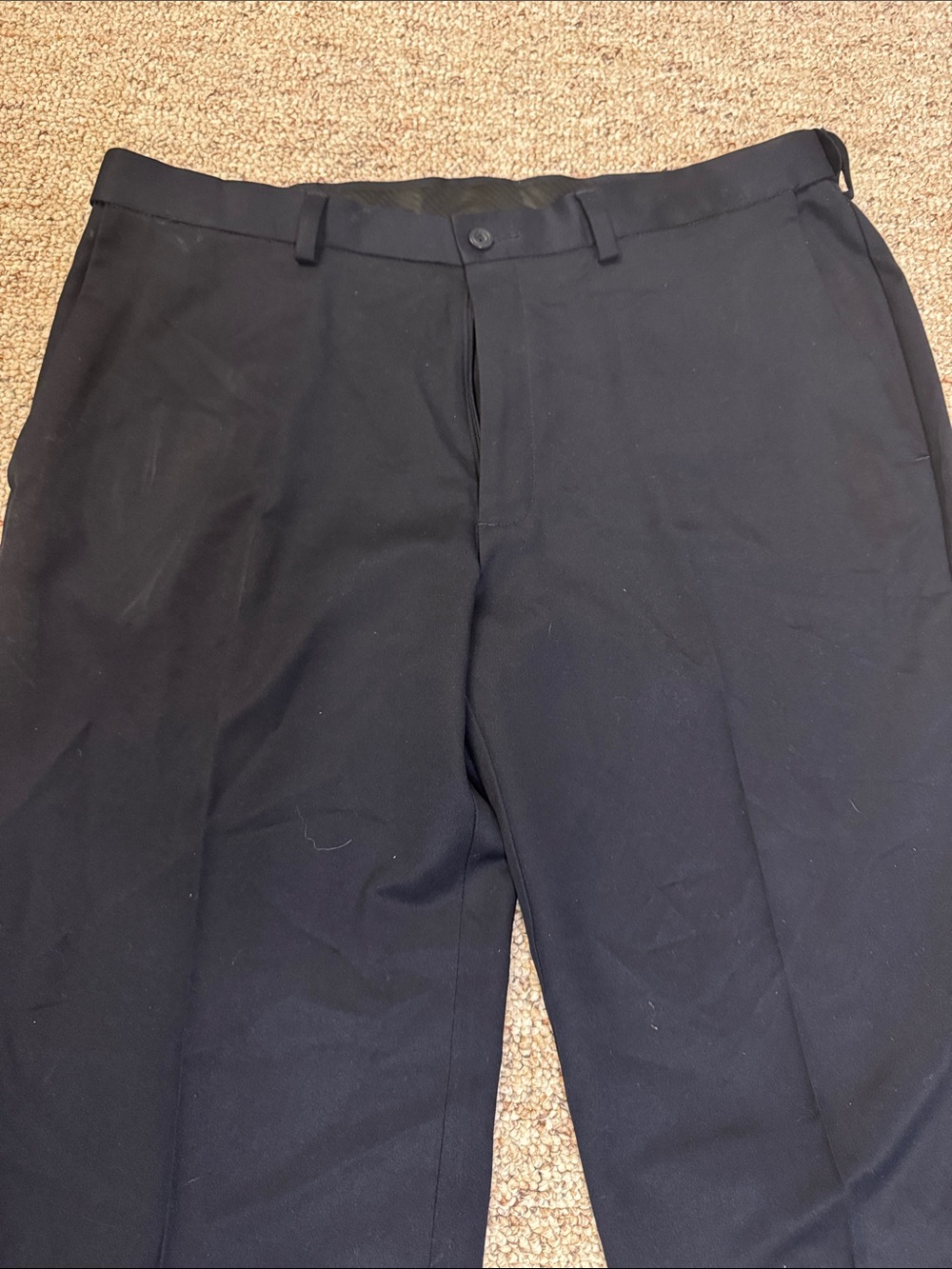 Haggar Black Men's Dress Pants - Classic Straight Leg - Picture 2 of 5
